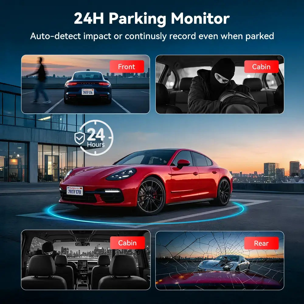 Redtiger F17 Plus 4 Channels 2.7K Sony STARVIS 2 5.8 Ghz Wifi Touch Screen Dash Cam