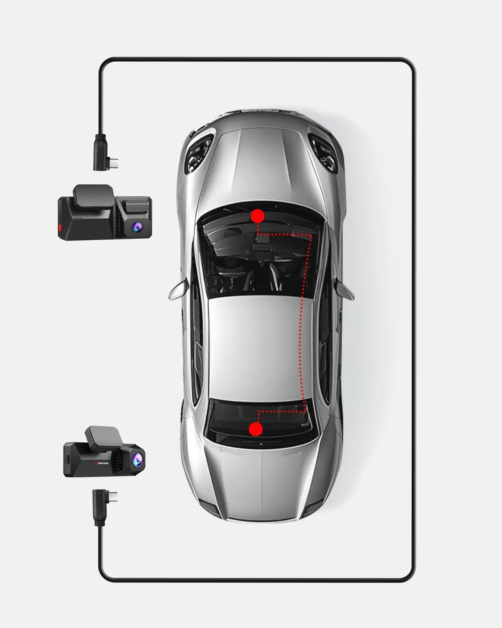 Redtiger F77 Rear Camera 33Feet Replacement Cables