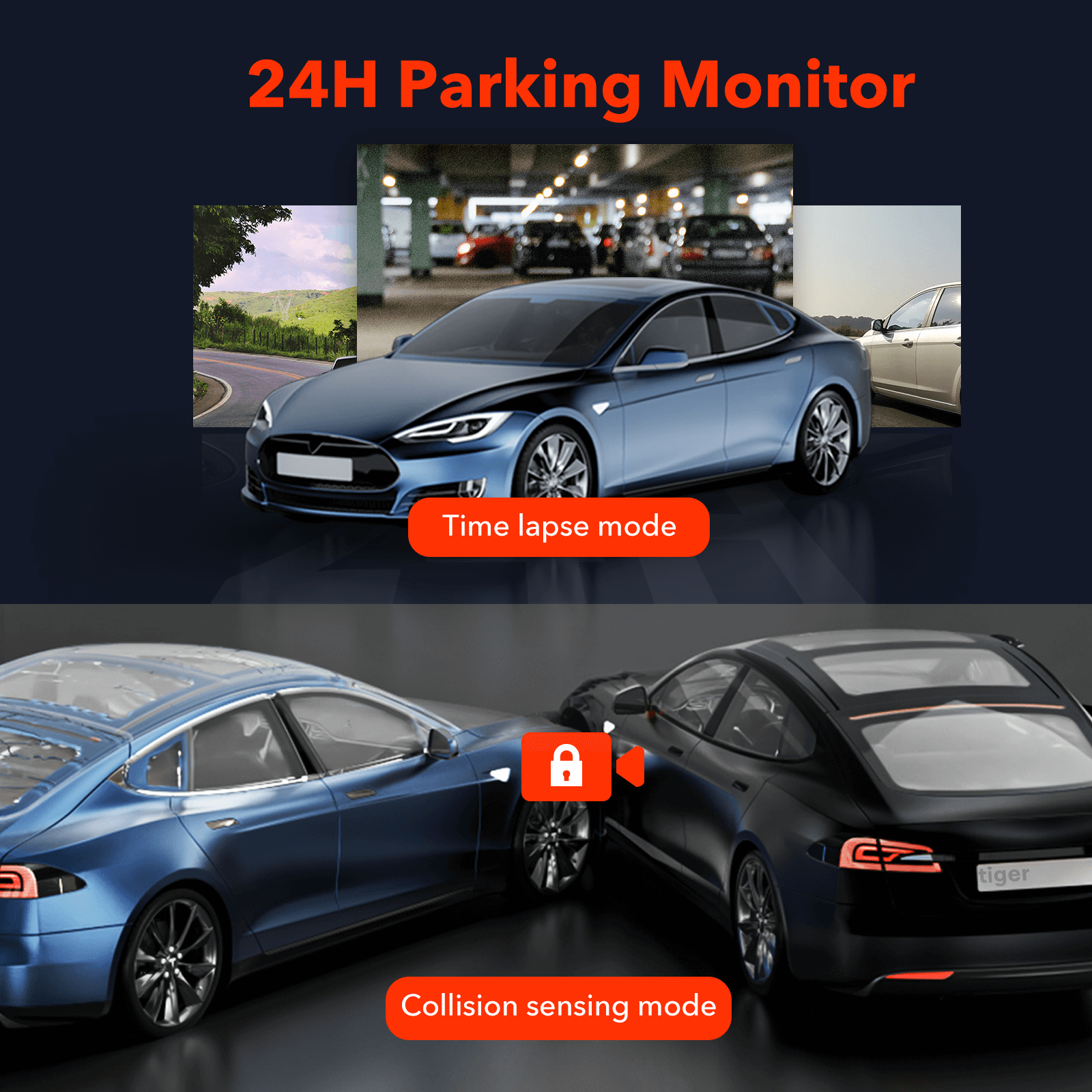 Redtiger F5 APP Control Front Dash Cam