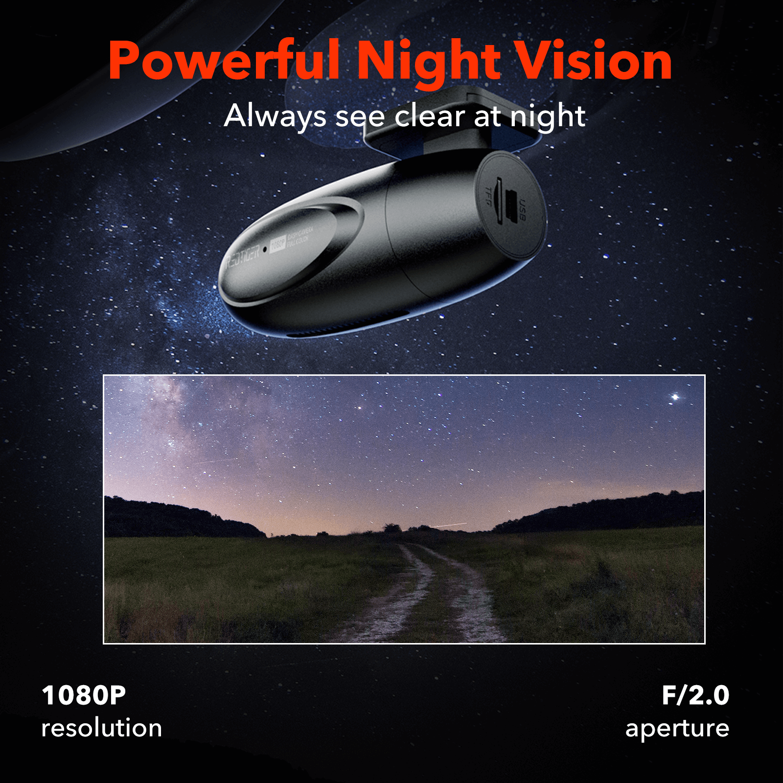 Redtiger F5 APP Control Front Dash Cam