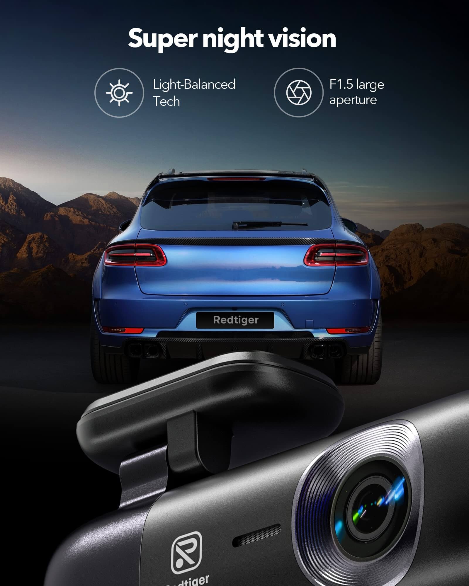 Redtiger F9 4K Dual Mini Dash Cam