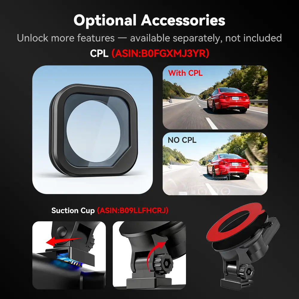 Redtiger F17 4K 3-Channel 5G Wifi Dash Cam