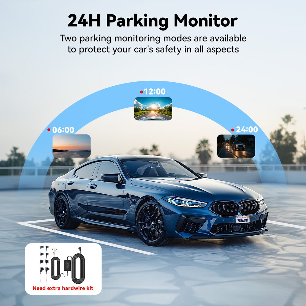 Redtiger A6 4K 3-Channel Dash Cam 5.8Ghz Wifi Voice Control Dash Cam