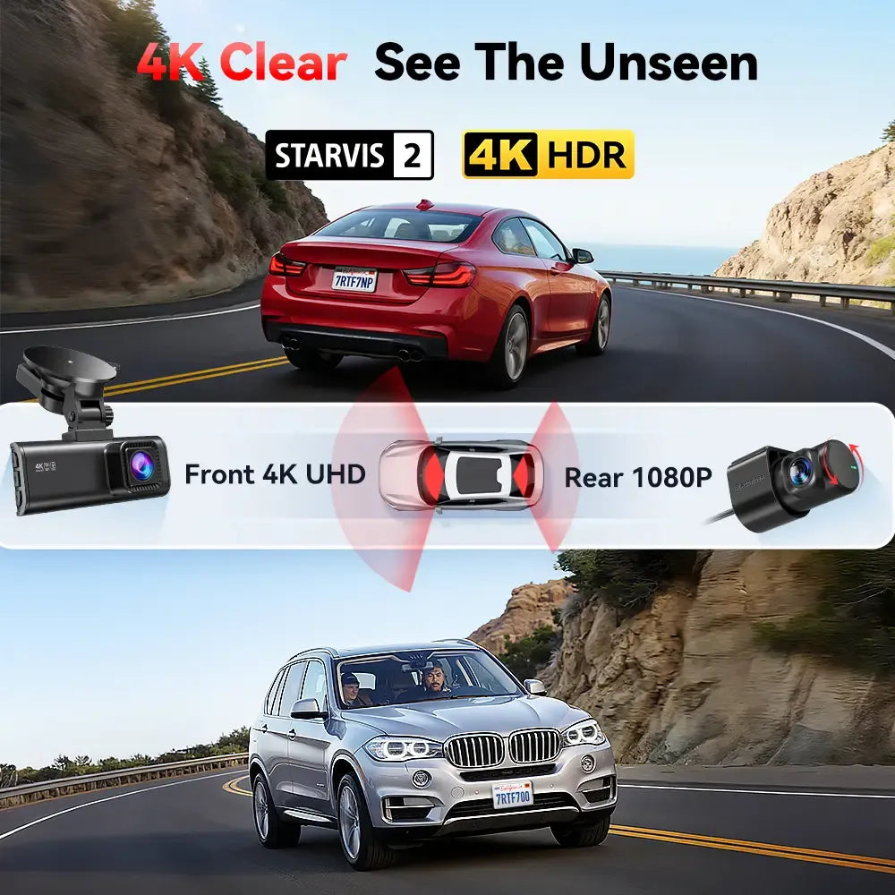 Redtiger F7NP 4K Front Rear Dash Cam