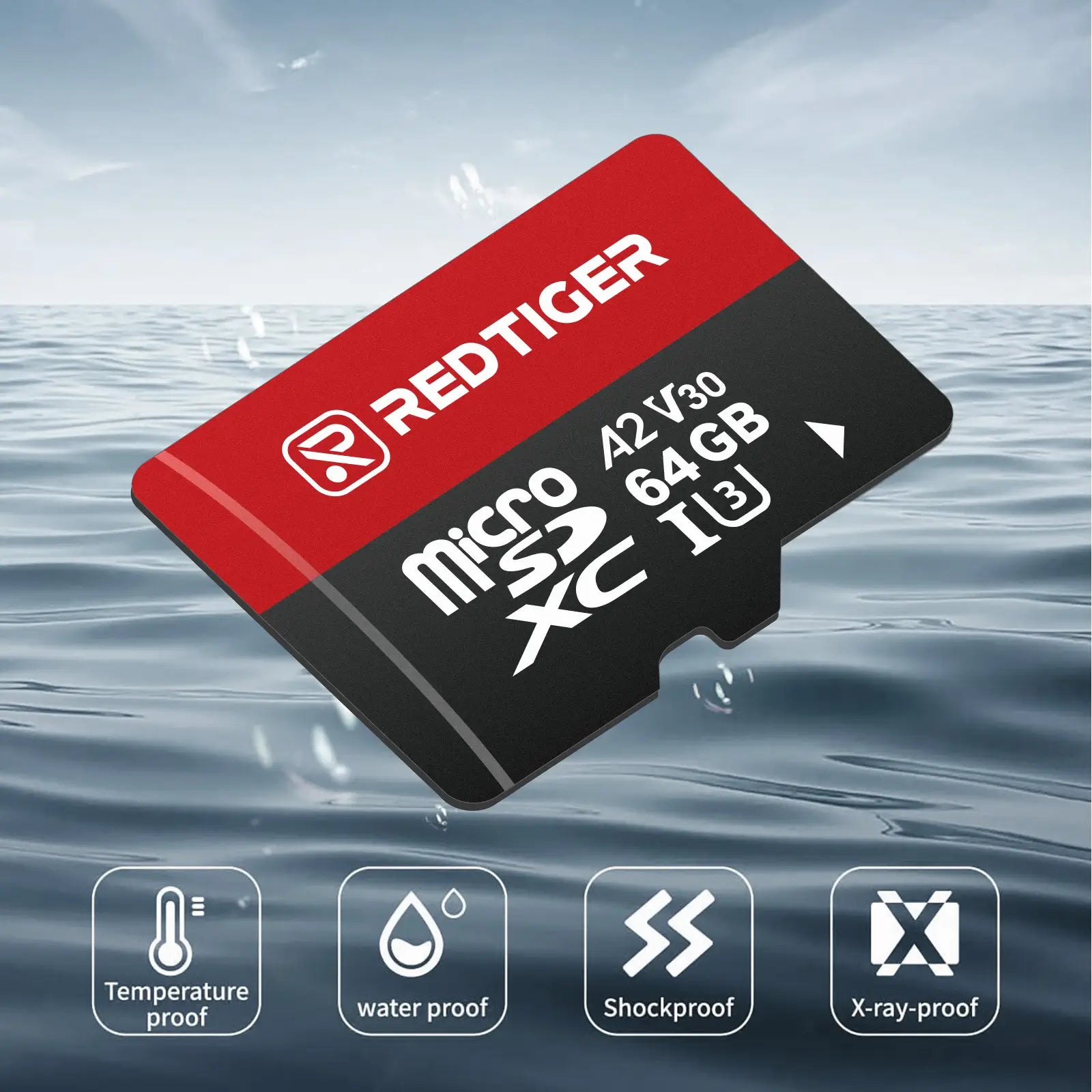 Redtiger 64GB SD Card For Dash Cam Class 10 U3